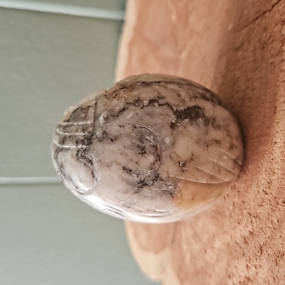 Vintage Alabaster Carved Owl Figurine - Picture 4 of 8